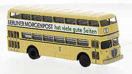 Brekina 61259 - H0 - Büssing D2U Doppeldecker 1960, BVG - Berliner Morgenpost